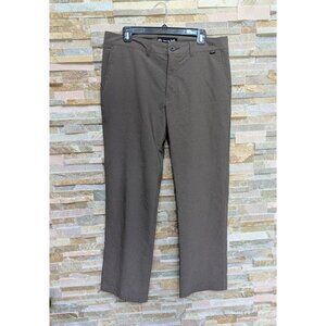 Travis Mathew Men's Pants 34 Golf Pants Brown Nylon Stretch Straight Fit